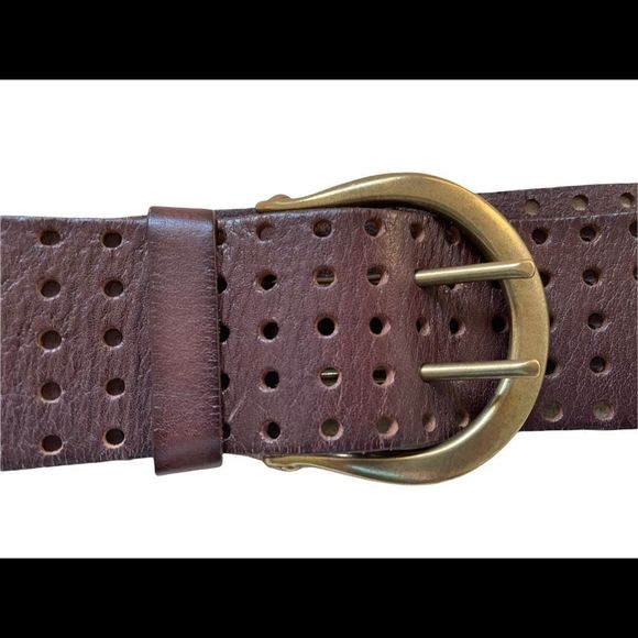 Linea Pella Dark Brown Leather Belt - Picture 1 of 8